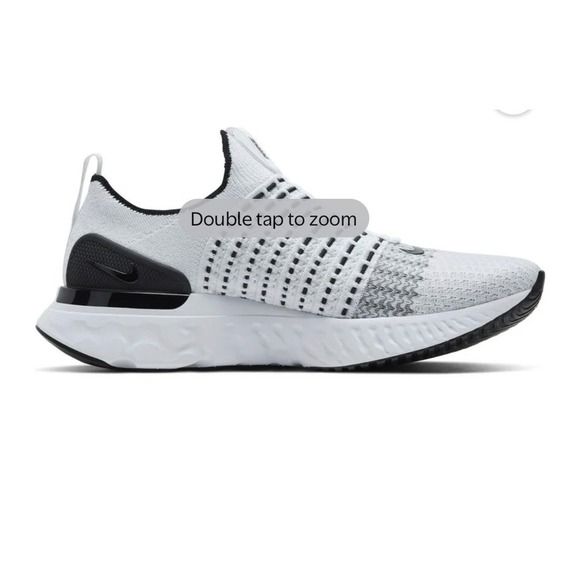 Nike React Phantom Run Flyknit 2 Men White Black CJ0277-100 Running Shoes 9 NWOB main image 6